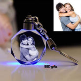 Crystal Keychain | Gift for couples | photo keychain | Gift for him | Glass keychain - BBD GIFTS